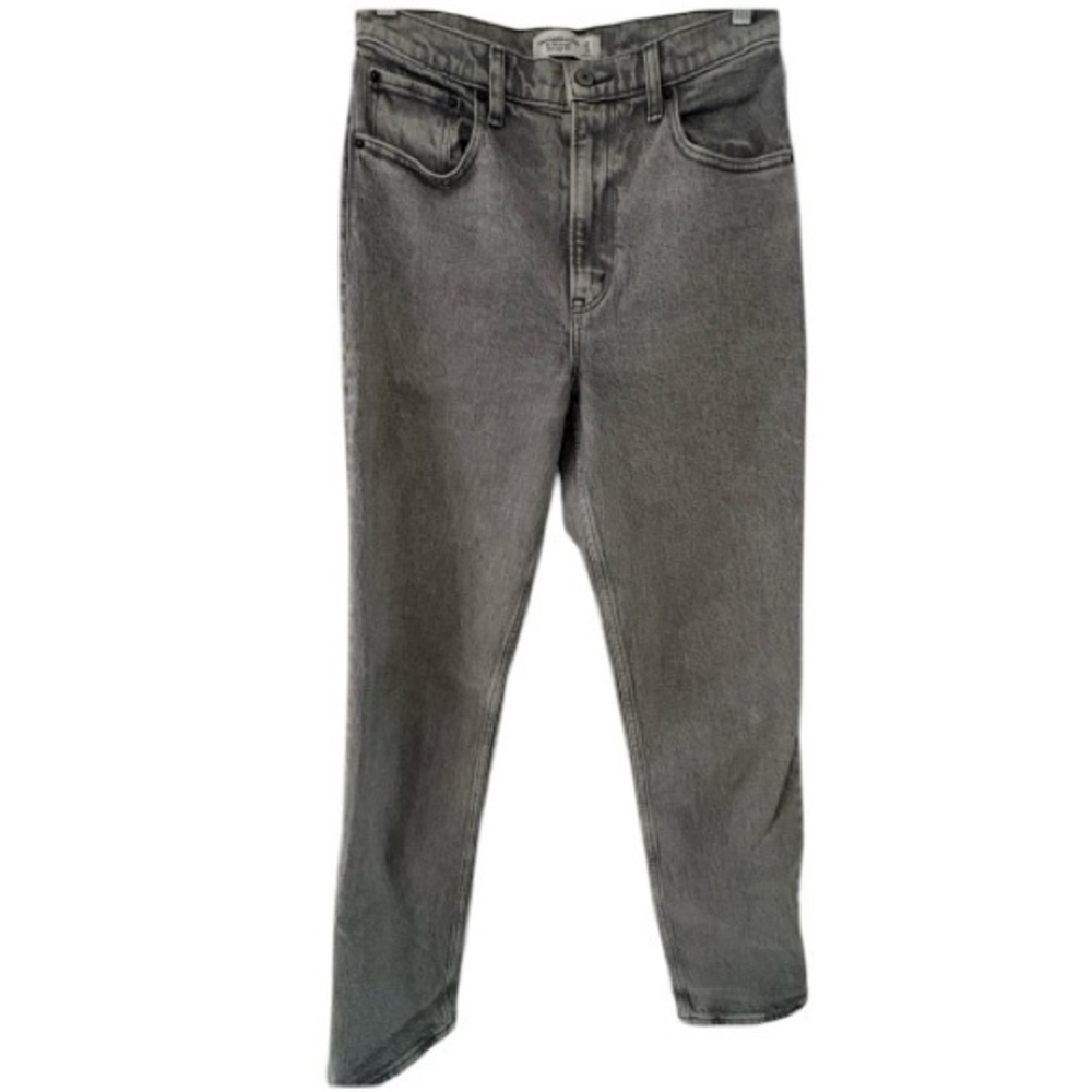 ABERCROMBIE | Gray Denim the 90’s straight ultra high rise jeans size 27/4 r